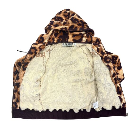 ✨🆕BNWOT!L.A.M.B. Vintage Y2K Rare “Are You Lamb Enough” Leopard Print Hoodie S✨ - Picture 4 of 11
